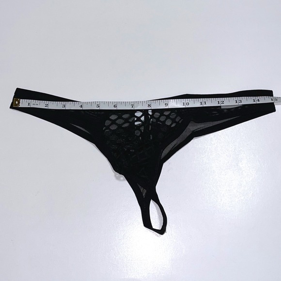 Jockmail Mesh Fishnet Sheer Thong Black Size L (30-32) JM220 NWT - Picture 10 of 12